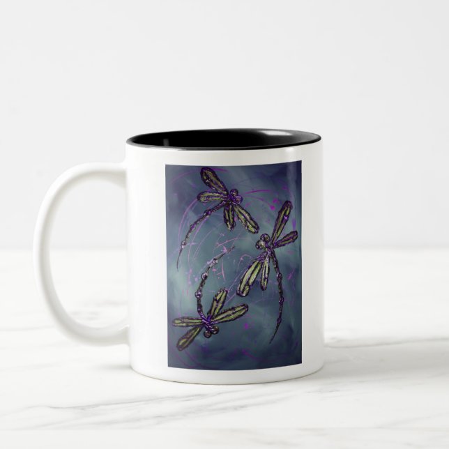 Taza Bicolor Dragonfly Purple Night Flit (Izquierda)