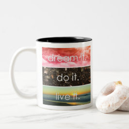 Taza Bicolor Dream It Do It Live It Motivational Cita