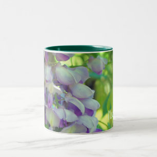 Taza Bicolor Dreamy Wisteria Flor Personalizada