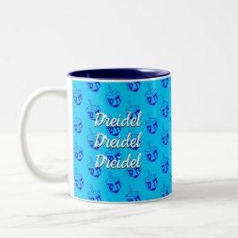 Taza Bicolor Dreidel Dreidel Dreidel