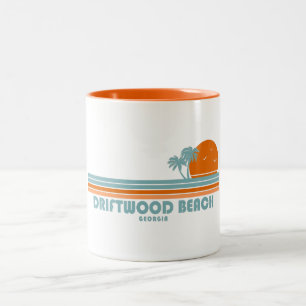 Taza Bicolor Driftwood Beach Georgia Sun Palm Trees
