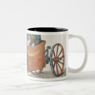 Taza Bicolor Droshky de un comerciante de St Petersburg