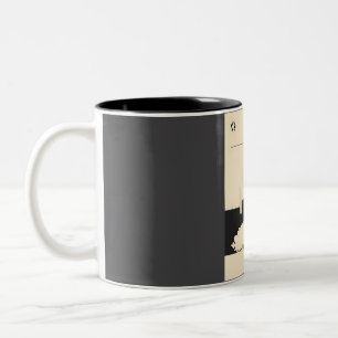 Taza Bicolor Dublín Irlanda Vintage Mínima Portada del Libro Vi