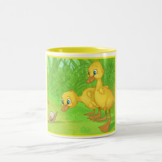 Taza Bicolor Duckings y el caracol (Centro)
