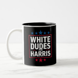 Taza Bicolor Dudes Blancas Para Kamala Harris Por La Presidenci