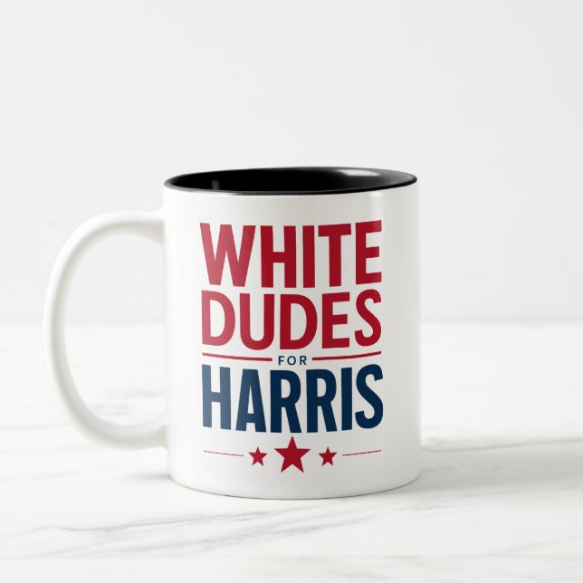 Taza Bicolor Dudes Blancas Para Las Elecciones Harris Kamala Ha (Izquierda)