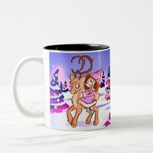 Taza Bicolor Duende del navidad