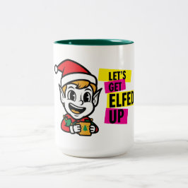 Taza Bicolor Duende Navideño Juguetón