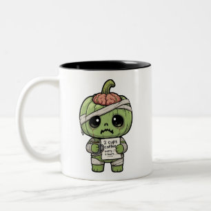 Taza Bicolor Dulce calabaza zombie Kawaii adicto al café de dos