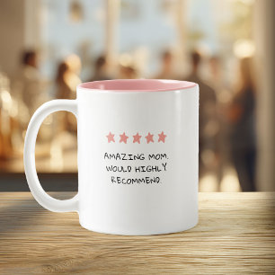 Taza Bicolor Dulce cita personalizada de 5 estrellas para el dí