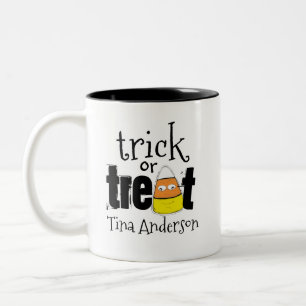 Taza Bicolor Dulce de Halloween Divertido Caramelo de Maíz Dive