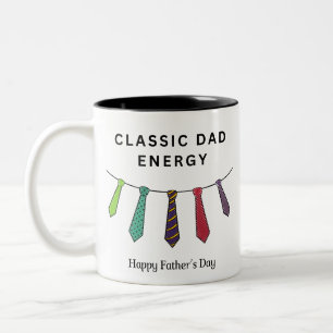Taza Bicolor Dulce del Día del Padre de la Energía de Papá Clás