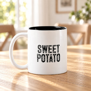 Taza Bicolor Dulce dicho divertido de patata para amantes del c