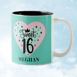 Taza Bicolor Dulce encantador 16 regalo personalizado