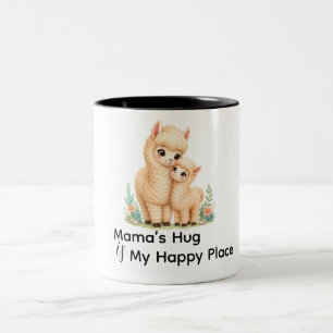 Taza Bicolor Dulce Familia de Llamas Amor