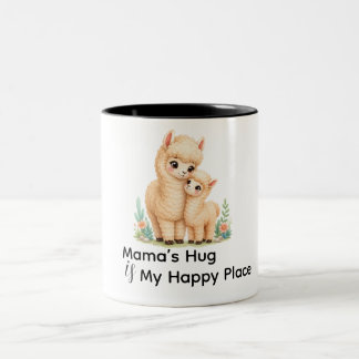 Taza Bicolor Dulce Familia de Llamas Amor