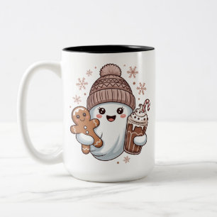 Taza Bicolor Dulce Fantasma De Navidad Fiesta Espeluznante Navi