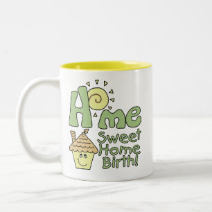 Taza Bicolor Dulce hogar Nacimiento en casa! -Casa y sol