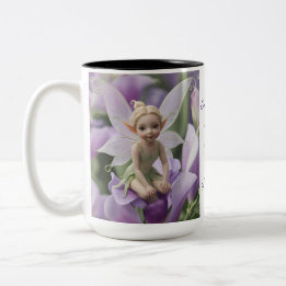 Taza Bicolor Dulce lechón de la flor de Pea