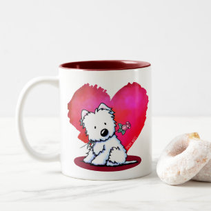 Taza Bicolor Dulce Westie de San Valentín