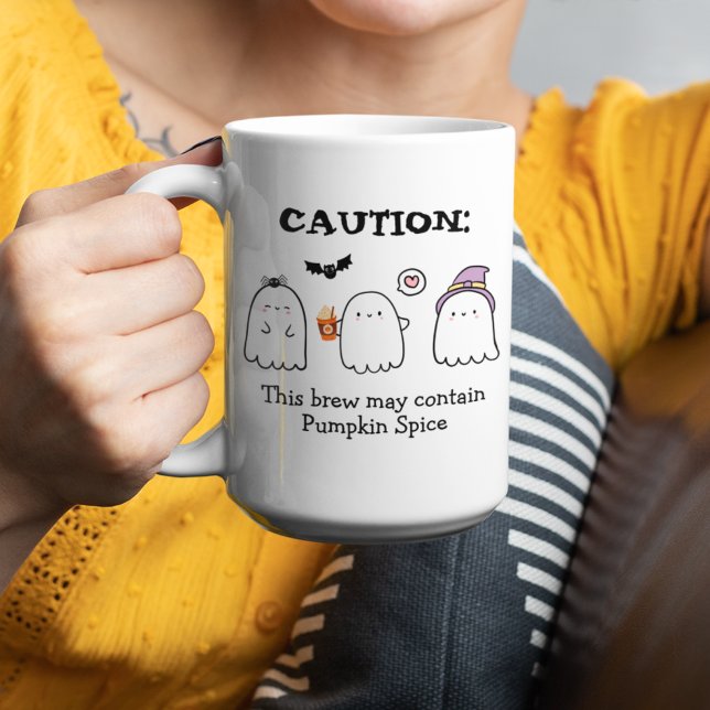 Taza Bicolor Dulces fantasmas de Halloween, especias de calabaz (Subido por el creador)