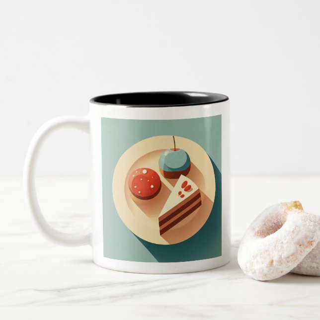 Taza Bicolor Dulces Tentaciones (Con donut)