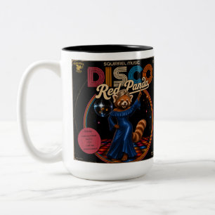 Taza Bicolor Dúo de Panda Rojo Disco