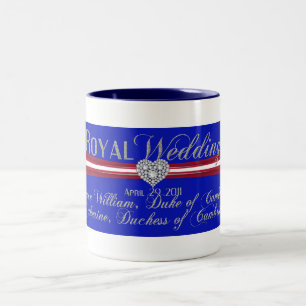 Taza Bicolor Duque Real Boda y duquesa de Cambridge
