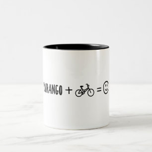 Taza Bicolor Durango Colorado Plus Bikes te hace feliz