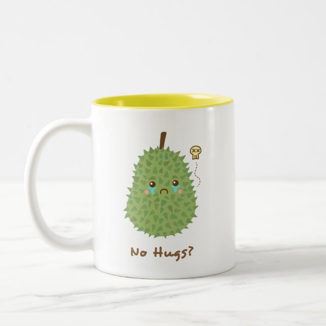 Taza Bicolor Durian triste sin abrazos (Izquierda)