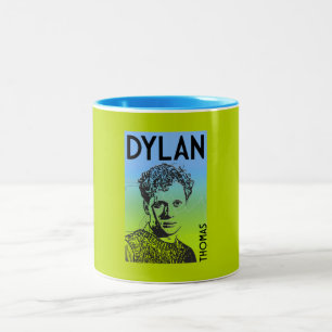 Taza Bicolor Dylan Thomas Welsh Poet