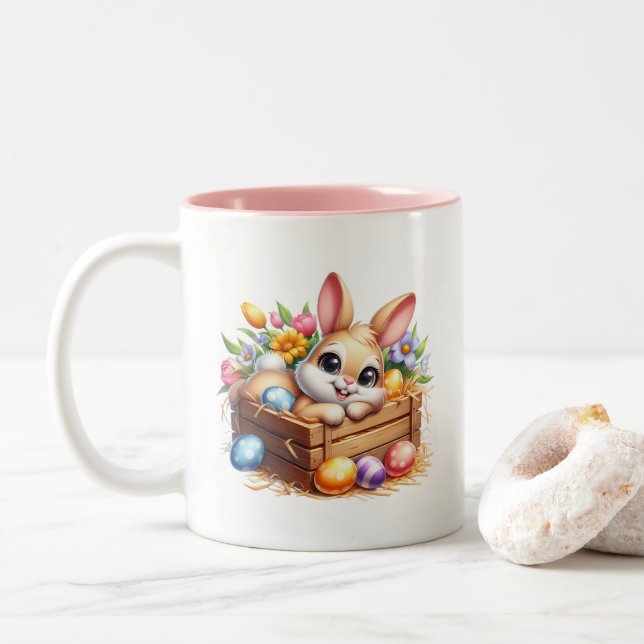 Taza Bicolor Easter Bunny  (Con donut)