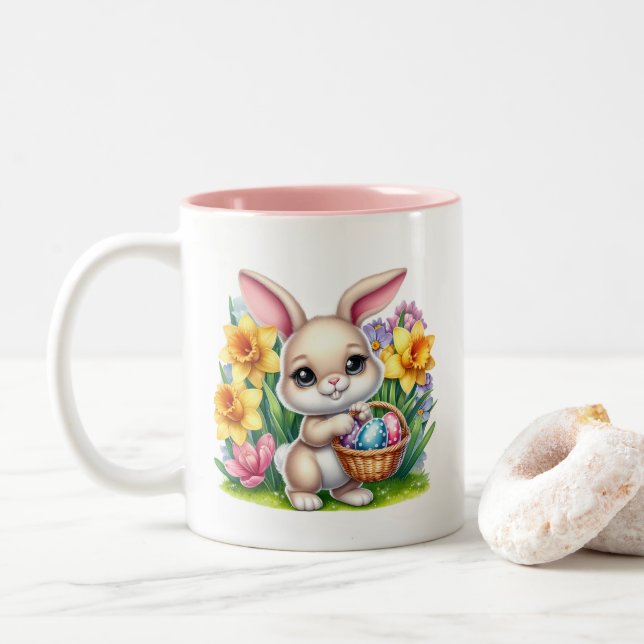 Taza Bicolor Easter Bunny  (Con donut)