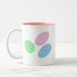 Taza Bicolor Easter Eggs Art 
