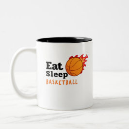 Taza Bicolor Eat Sleep Basketball