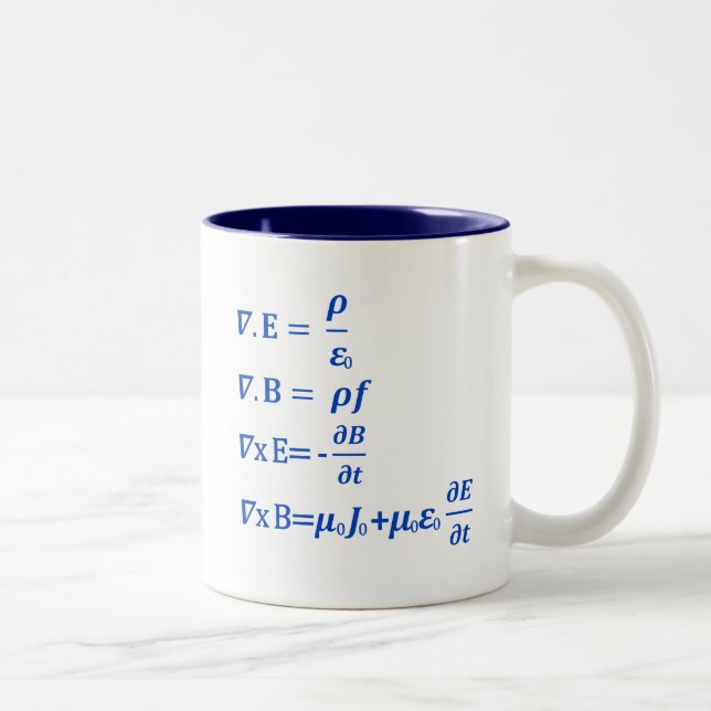 Taza Bicolor Ecuación del maxwell (Derecha)
