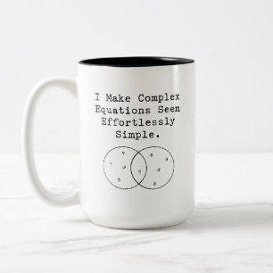 Taza Bicolor Ecuaciones Complejas Sin Esfuerzo Genialidad Simpl
