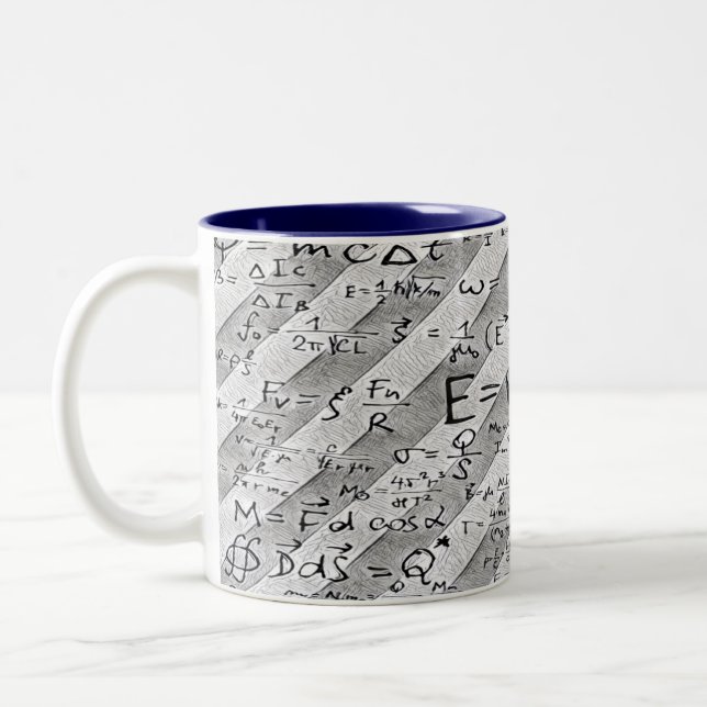 Taza Bicolor Ecuaciones de matemáticas estudiantiles con curios (Izquierda)