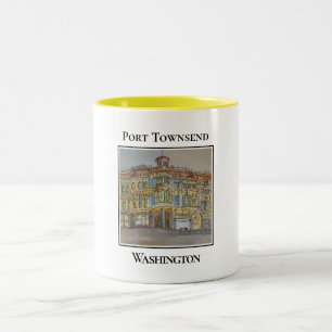 Taza Bicolor Edificio Cute, Port Townsend, Washington