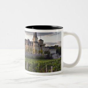 Taza Bicolor Edificio de bodega visto desde el viñedo en