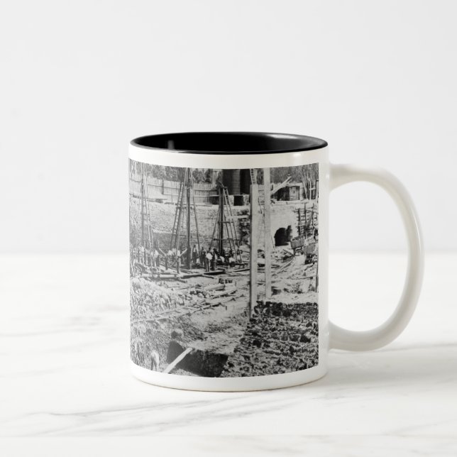 Taza Bicolor Edificio del Hotel-Dieu, París, c.1866 (Derecha)