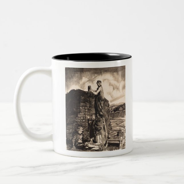 Taza Bicolor Edificios - George Bellows - 1922 (Izquierda)