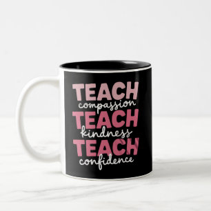 Taza Bicolor Educación de la vida del profesor lindo Enseñanza 