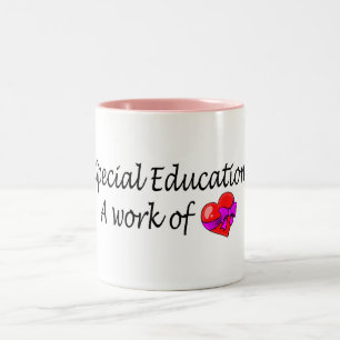 Taza Bicolor Educación especial un trabajo del amor
