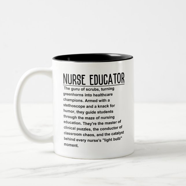 Taza Bicolor Educador de enfermería (Izquierda)