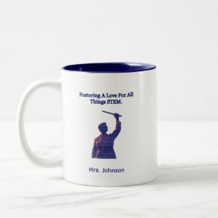 Taza Bicolor Educador que fomenta el amor por todo lo relaciona