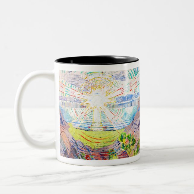 Taza Bicolor Edvard Munch El Sol (Izquierda)