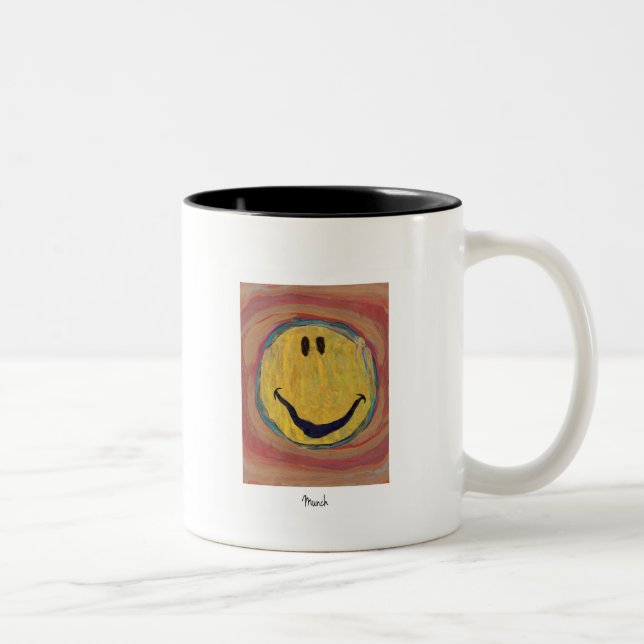 Taza Bicolor edvard munch happy face mug (Derecha)
