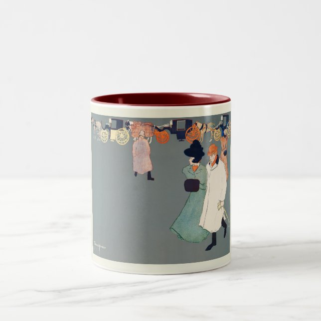 Taza Bicolor Edward Penfield, hombre y mujer, Bella Artes (Centro)