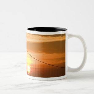 Taza Bicolor EE. UU. California. San Francisco. Puesta de sol